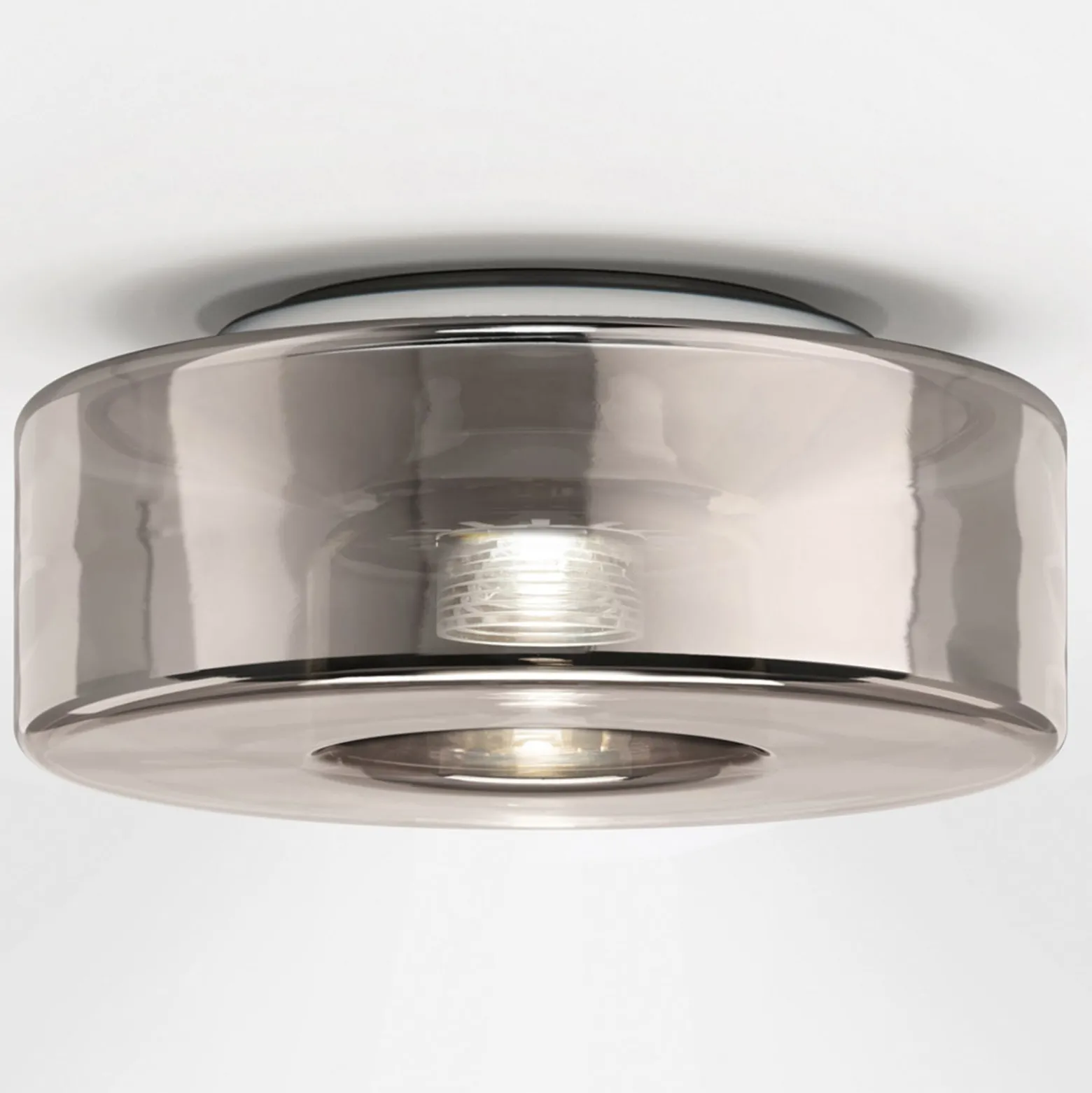 serien.lighting Curling S Decke 2.700K Glas silber