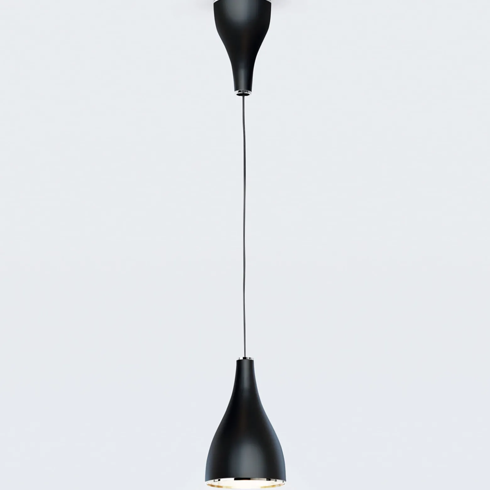 serien.lighting Hängeleuchte One Eighty L, Ø 16 cm, schwarz