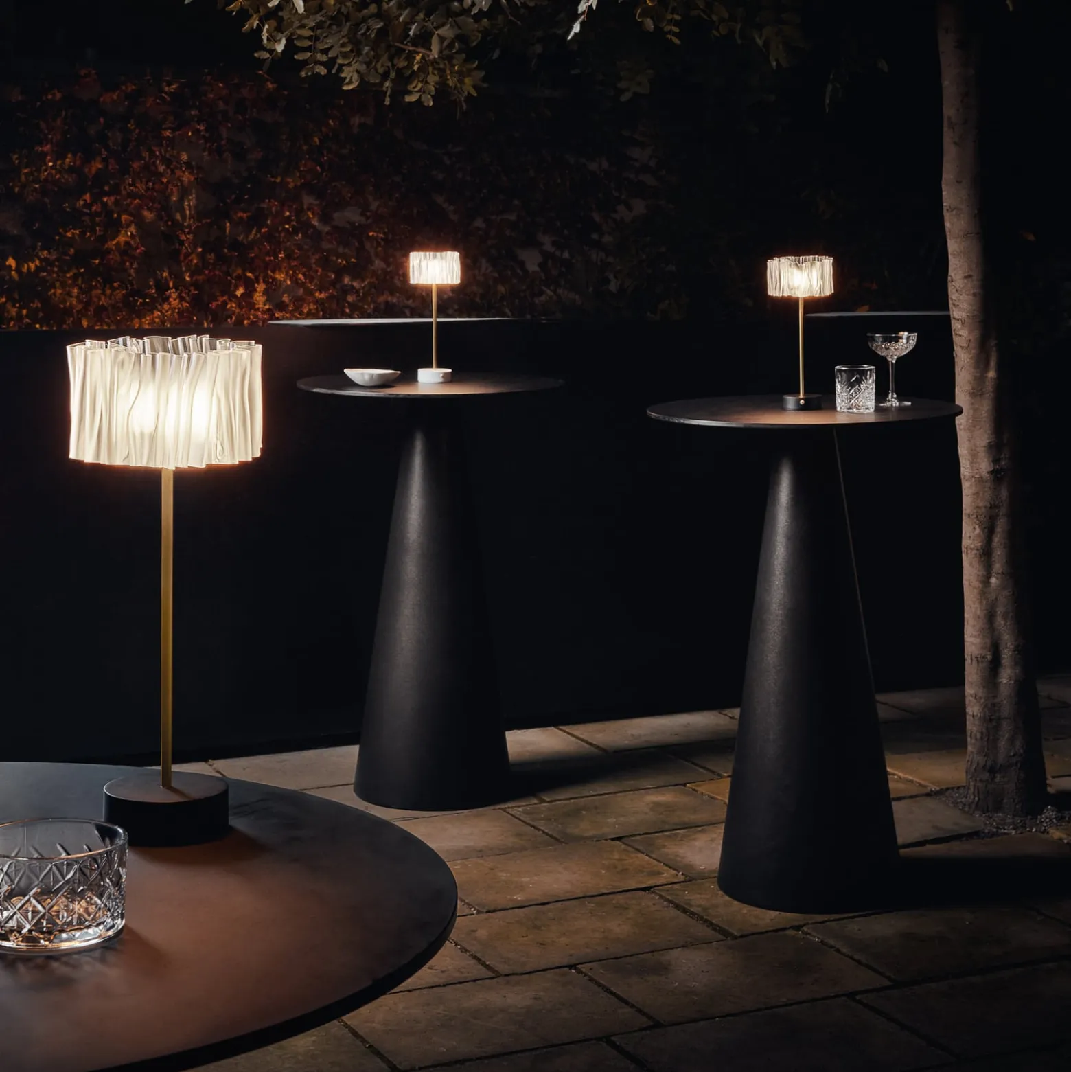 Slamp Accordéon Battery Tischlampe prisma/schwarz