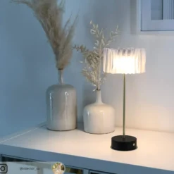 Slamp Accordéon Battery Tischlampe prisma/schwarz