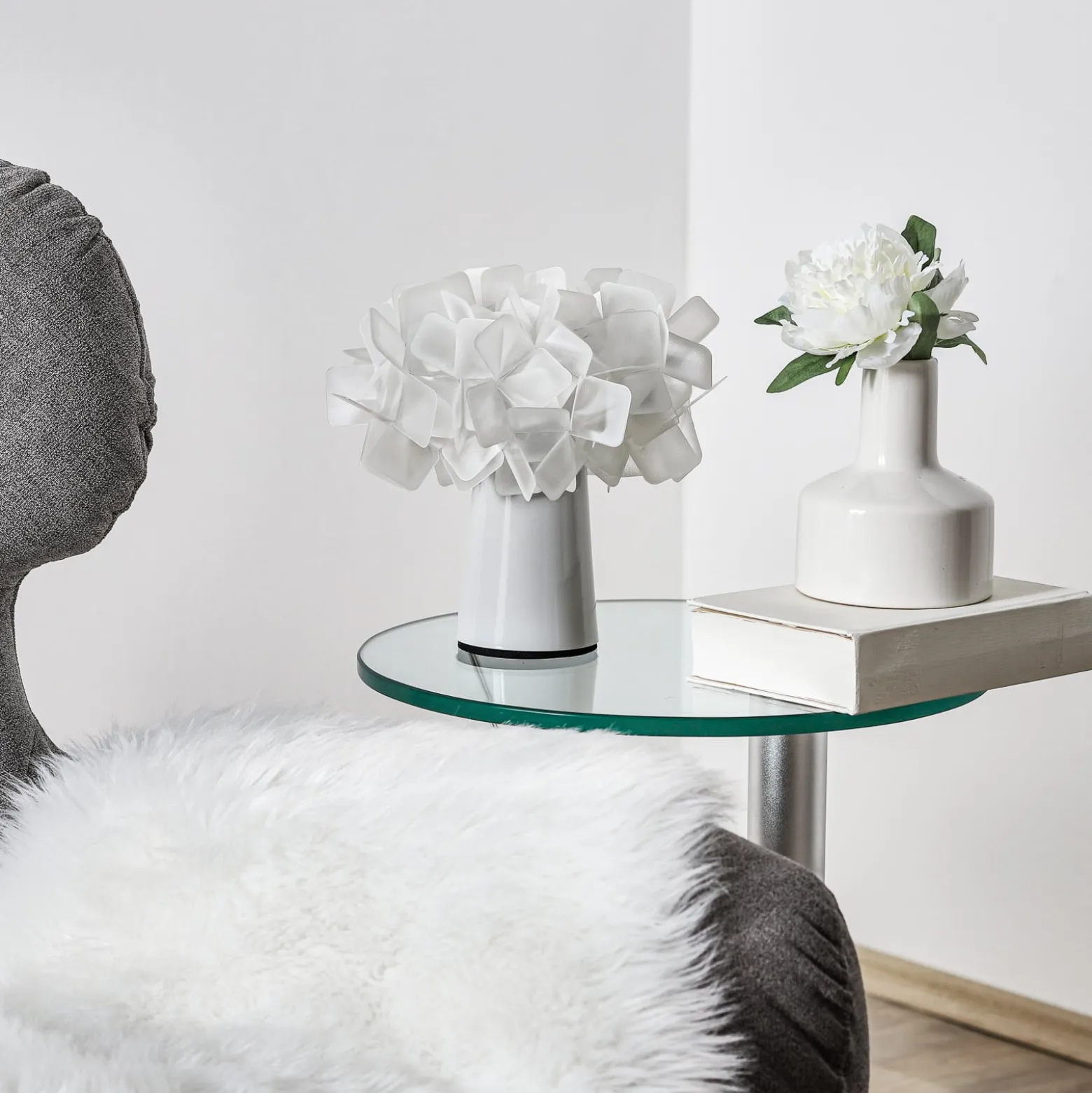 Slamp Clizia - Designer-Tischleuchte, opal