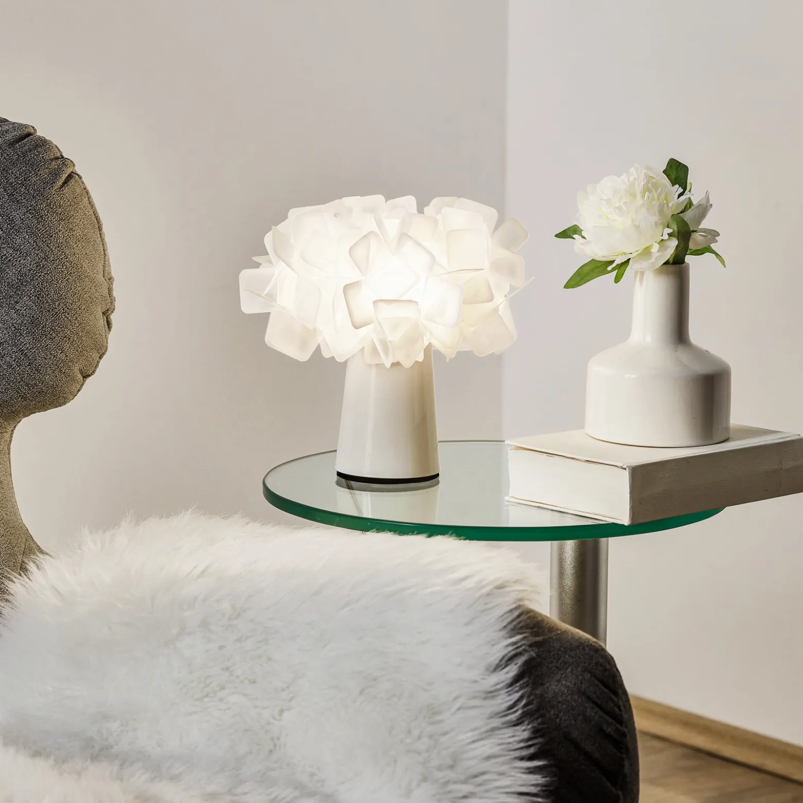 Slamp Clizia - Designer-Tischleuchte, opal