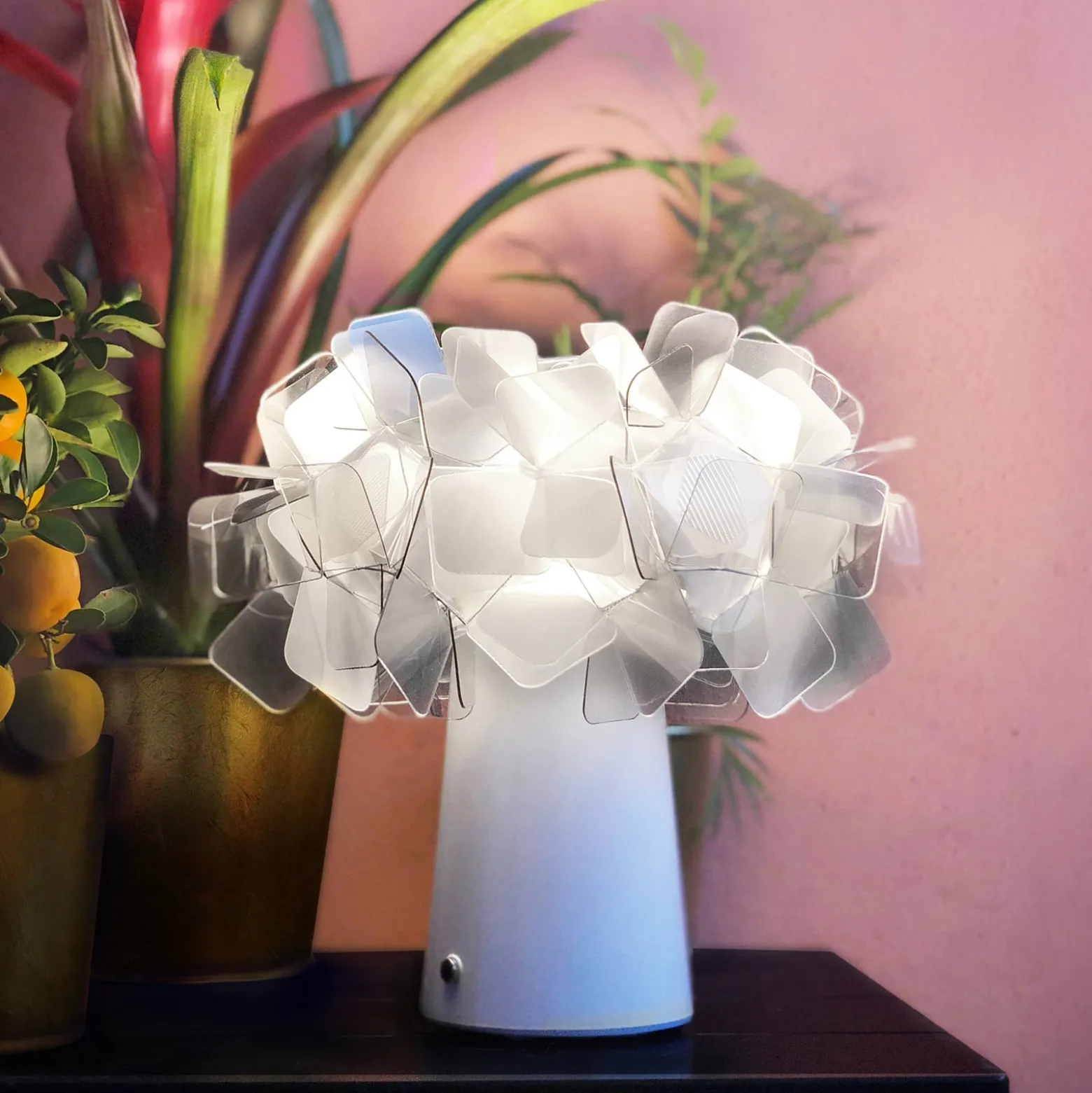 Slamp Clizia LED-Akku-Tischlampe, rauchgrau, dimmbar