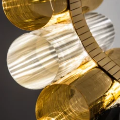 Slamp La Lollo L LED-Hängelampe, Ø80cm, gold