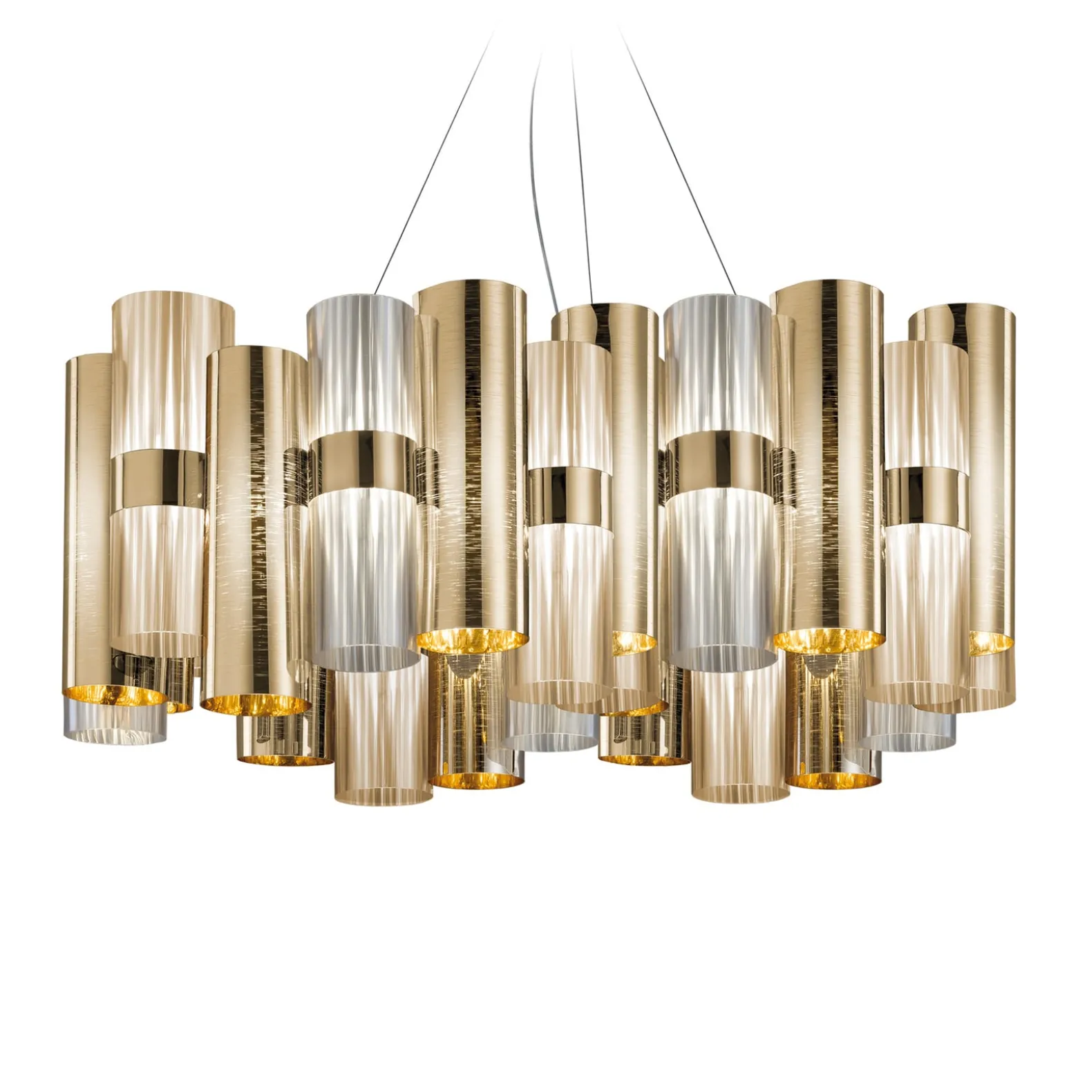 Slamp La Lollo L LED-Hängelampe, Ø80cm, gold