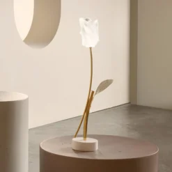 Slamp LED-Akku-Tischlampe Tulip, Fuß weiß