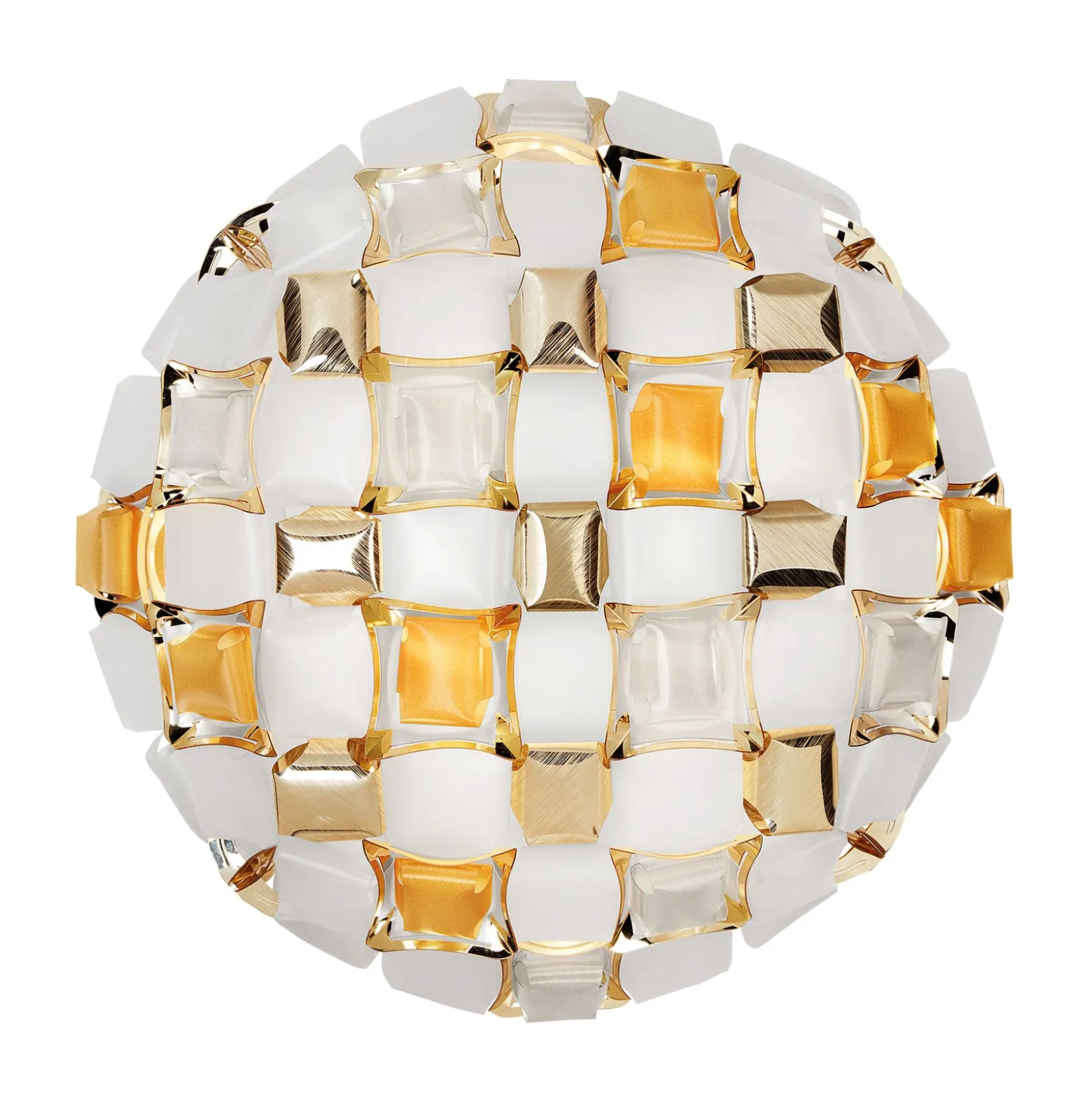 Slamp Mida Deckenleuchte, Ø 67 cm, amber/weiß