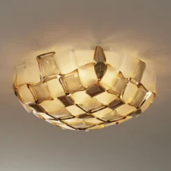 Slamp Mida Deckenleuchte, Ø 67 cm, gold/weiß