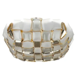Slamp Mida Deckenleuchte, Ø 67 cm, gold/weiß