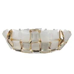 Slamp Mida Deckenleuchte, Ø 67 cm, gold/weiß