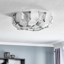 Slamp Mida Deckenleuchte, 50 cm, weiß-platin