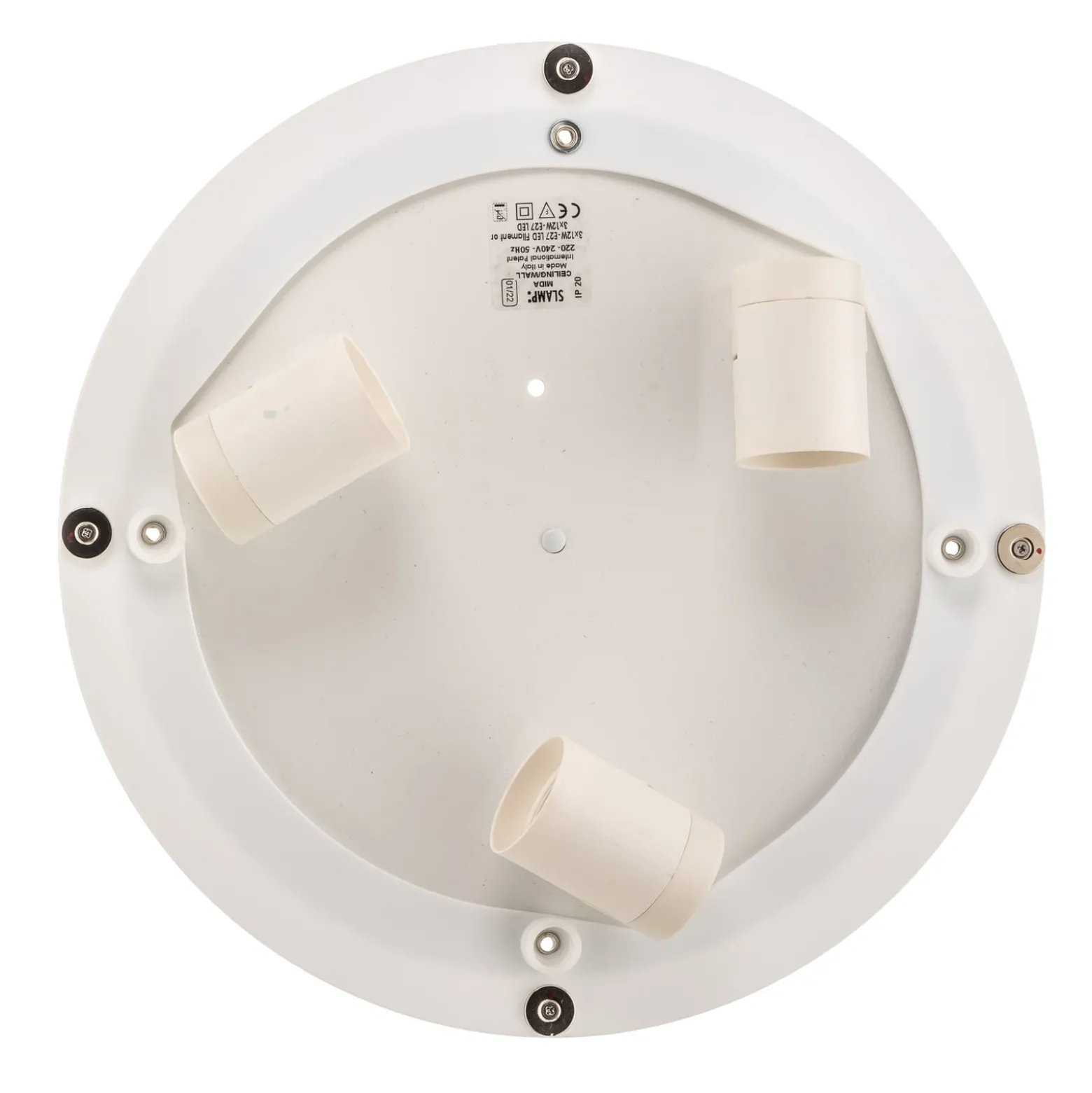 Slamp Mida Deckenleuchte, 50 cm, weiß-platin