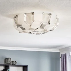 Slamp Mida Deckenleuchte, 50 cm, weiß-platin