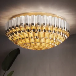 Slamp Odeon Ceiling Deckenleuchte, gold, Ø 102 cm