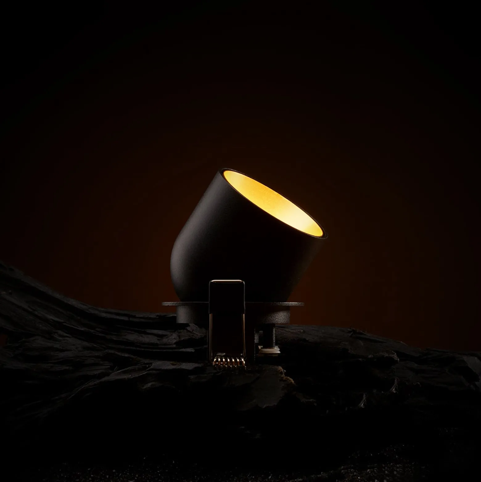 SLC Cup LED-Einbaudownlight schwarz/gold 3.000K
