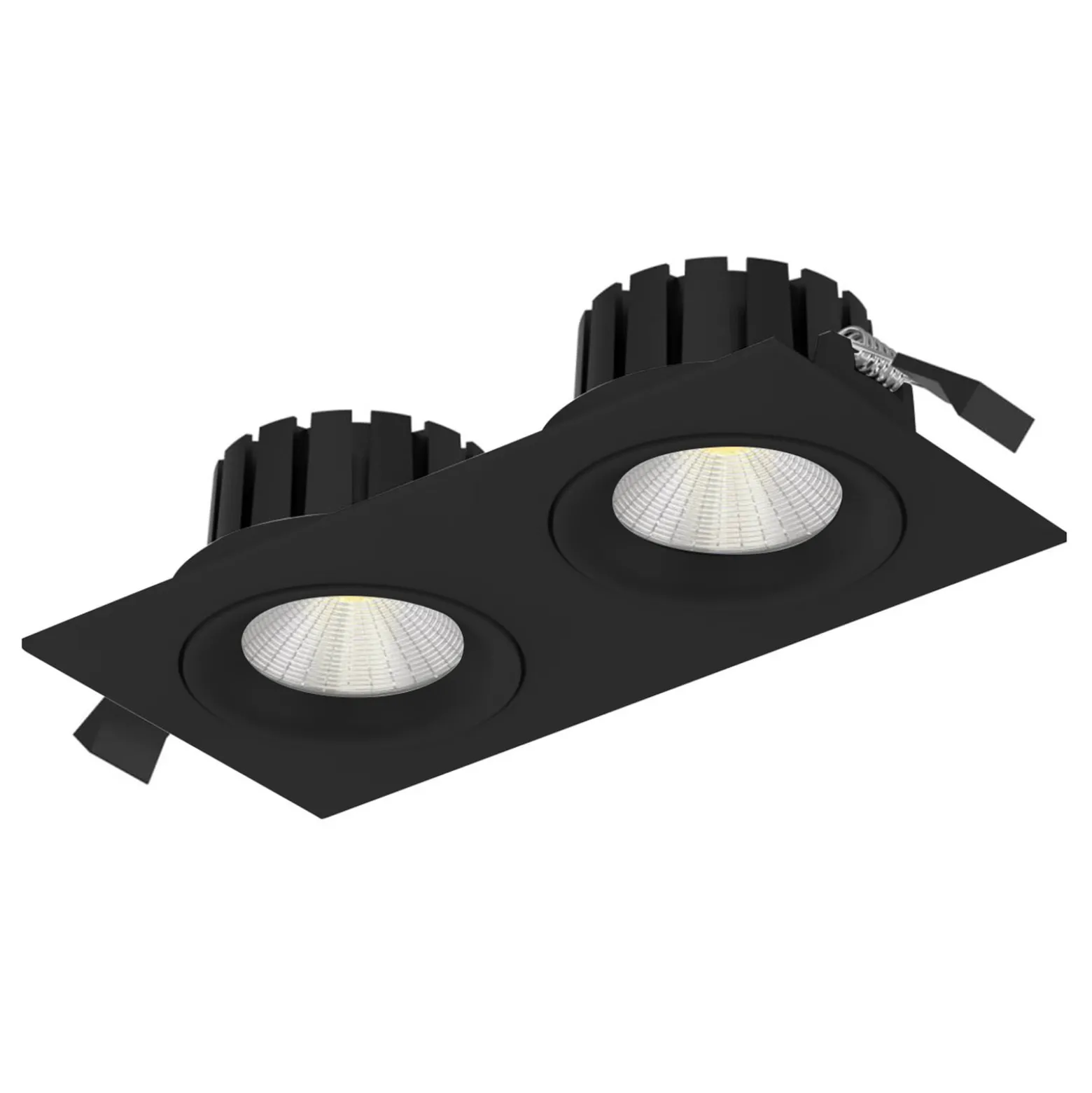 SLC DL04 Square X2 LED-Einbauleuchte 2700K schwarz
