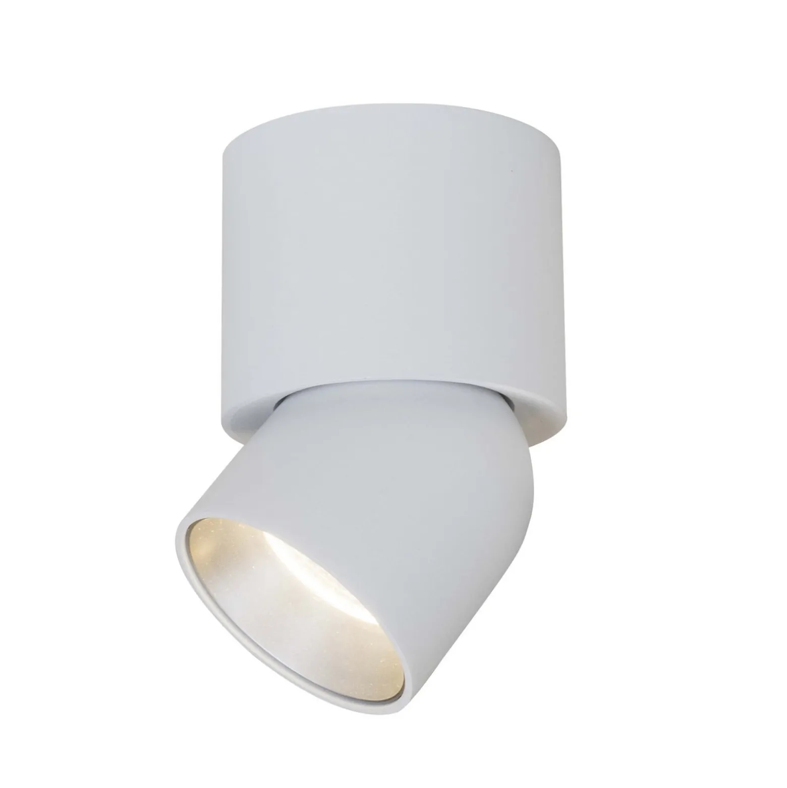 SLC LED-Deckenstrahler CUP, weiß/silber, 927, Ø 7,5 cm, dim