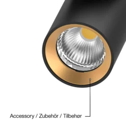 SLC LED-Einbaustrahler Art, 2-fl., schwarz, 3.000 K, Alu