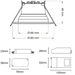 SLC One 360° SunLike LED-Einbauleuchte schwarz 927