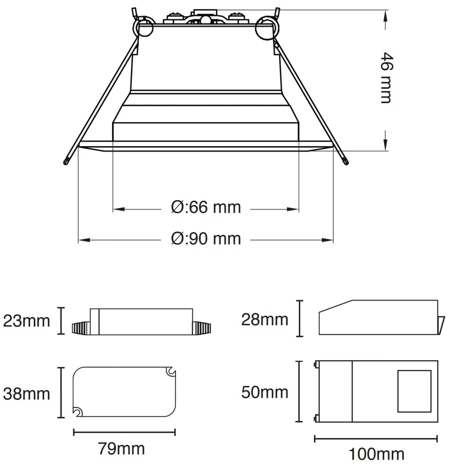 SLC One 360° SunLike LED-Einbauleuchte weiß 927