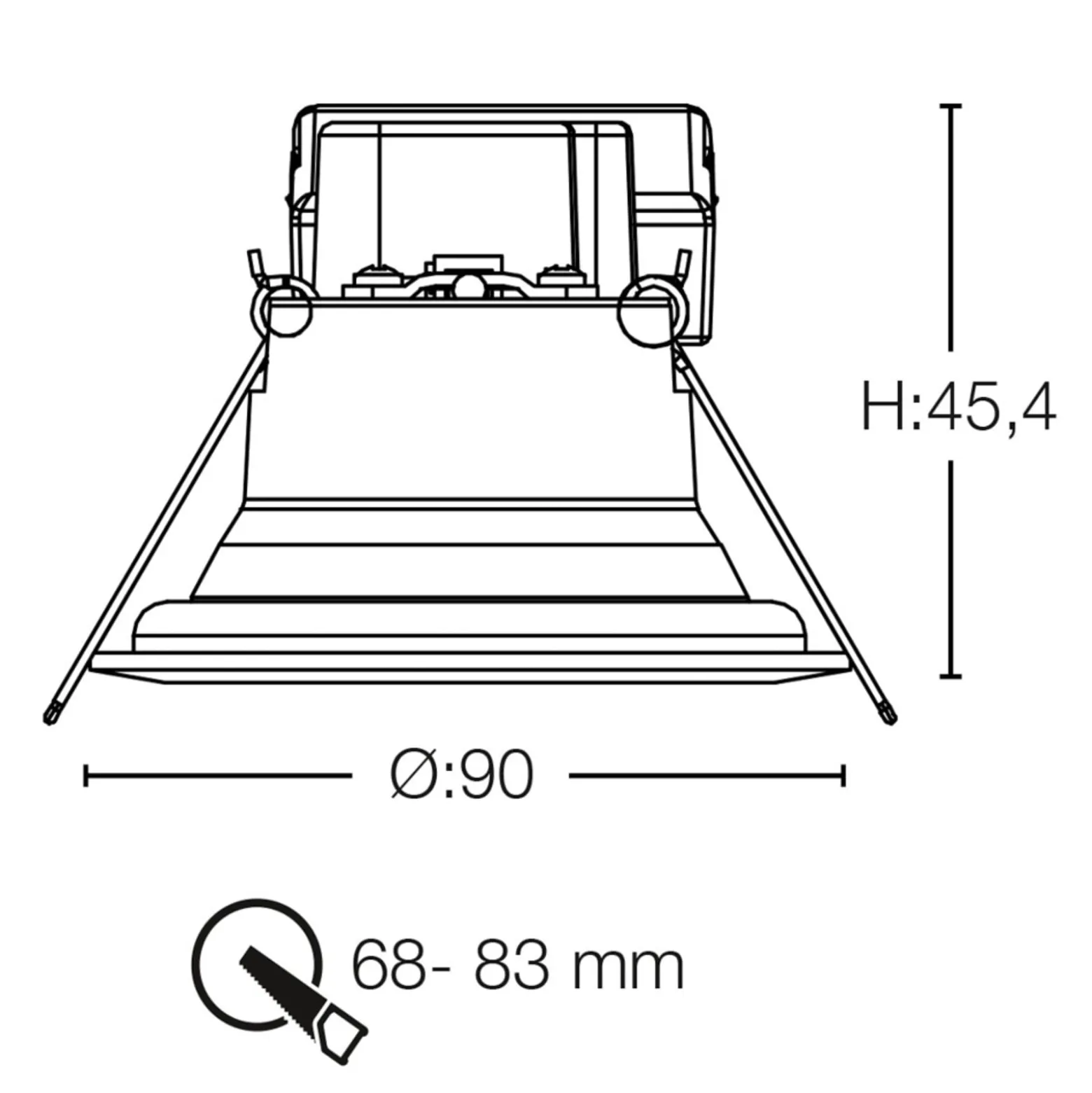 SLC One 360° SunLike LED-Einbauleuchte weiß 927