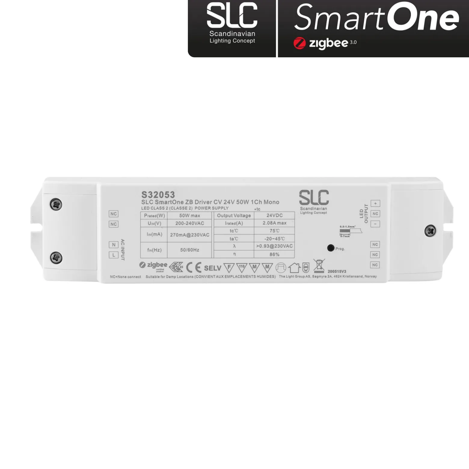 SLC SmartOne Netzteil ZigBee CV 24V 50W PWM Mono