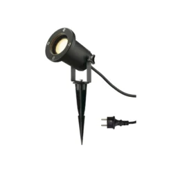 SLV Außenstrahler Nautilus Spike XL, schwarz, Alu, Ø 6,5 cm