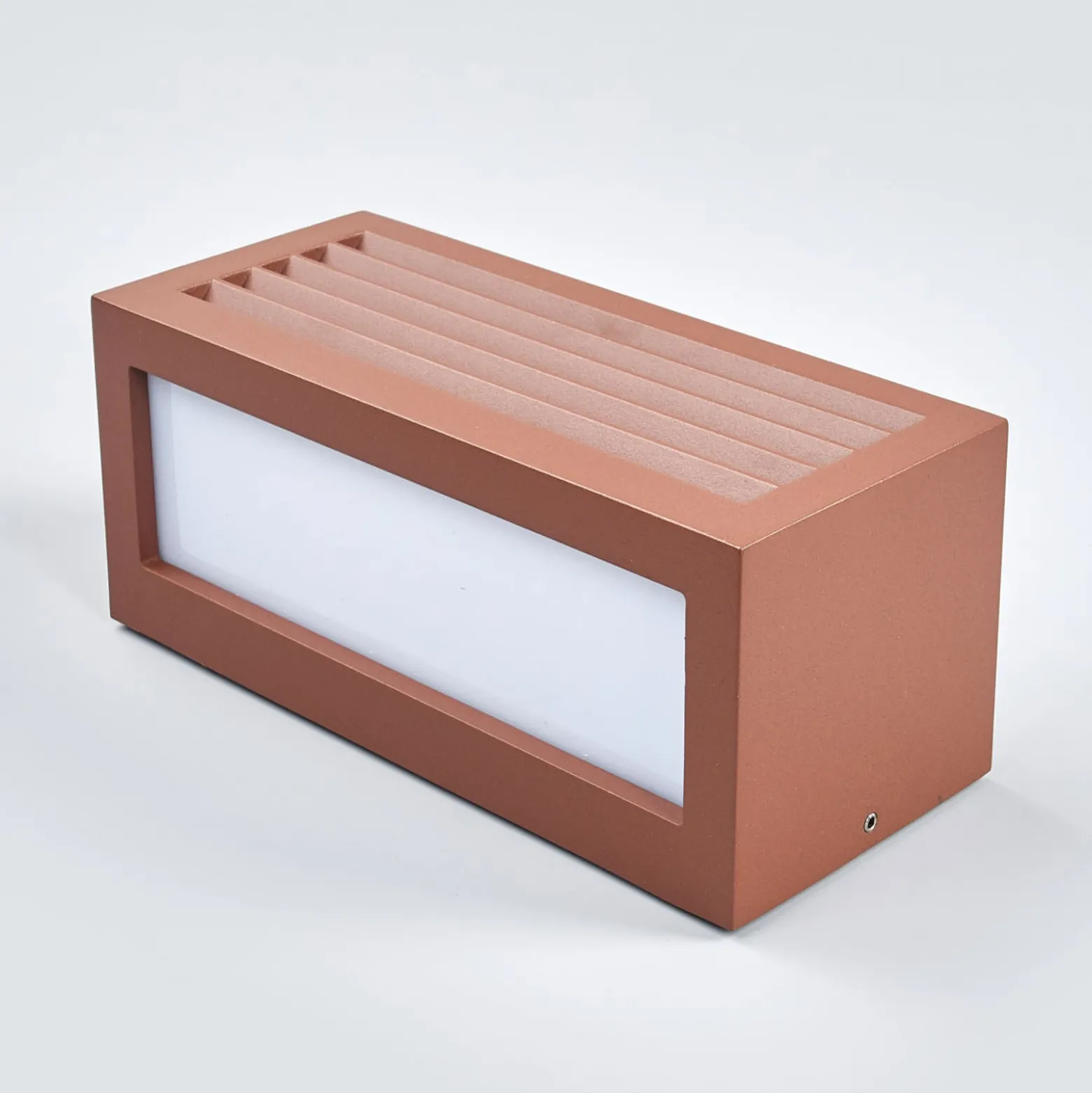 SLV Box L E27 Außenwandleuchte, rostbraun