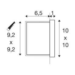 SLV Concreto LED-Wandeinbauleuchte IP65, schmal
