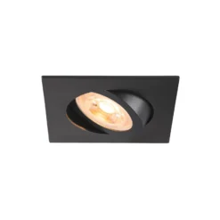 SLV Deckeneinbauleuchte New Tria, schwarz, Alu, Länge 8,2 cm