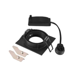 SLV Deckeneinbauleuchte New Tria, schwarz, Alu, Länge 8,2 cm