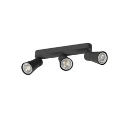 SLV Deckenlampe Puri 2.0 Cone, schwarz, Länge 26 cm, 3-flg.
