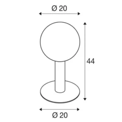 SLV Gloo Pure 44 Sockelleuchte, Höhe 44 cm