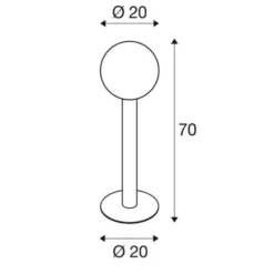 SLV Gloo Pure 70 Wegeleuchte, Höhe 70 cm