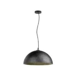 SLV Hängelampe Forchini, 50 cm schwarz/goldfarben Kunststoff