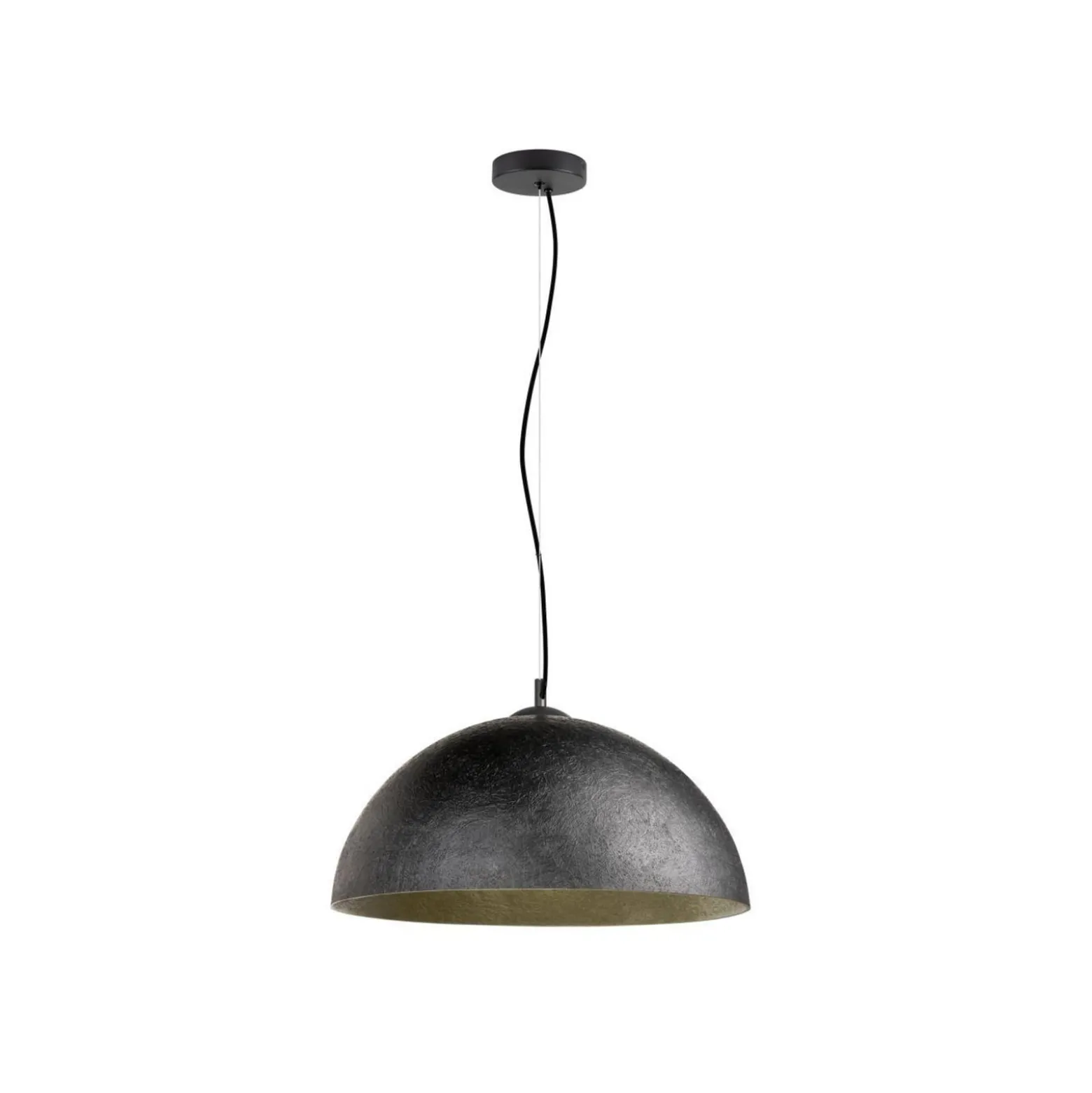 SLV Hängelampe Forchini, 50 cm schwarz/goldfarben Kunststoff