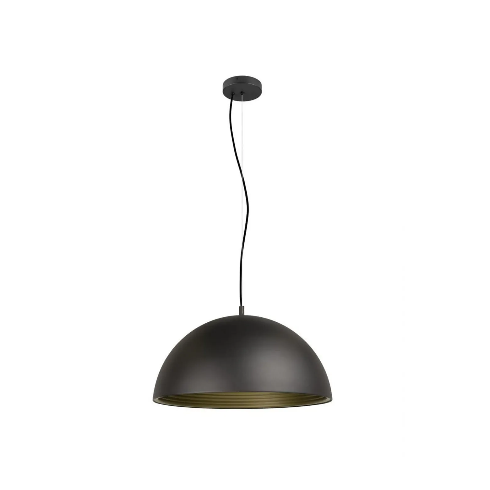 SLV Hängelampe Forchini M, 50 cm, schwarz/goldfarben, Metall