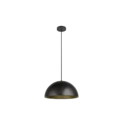 SLV Hängelampe Forchini M, 40 cm, schwarz/goldfarben, Metall