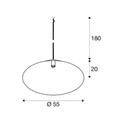 SLV Hängelampe Magico, Ø 55 cm, weiß matt, Metall