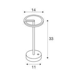 SLV LED-Akkulampe Vinolina One, rost, 2.700 K, Höhe 33 cm