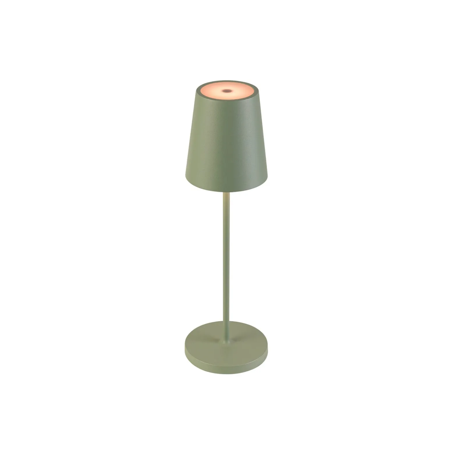 SLV LED-Akkulampe Vinolina Two, grün, Alu, Ø 11 cm, IP65