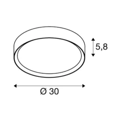 SLV LED-Deckenlampe Decona, Ø 30 cm, schwarz, Metall, CCT