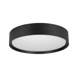 SLV LED-Deckenlampe Decona, Ø 30 cm, schwarz, Metall, CCT