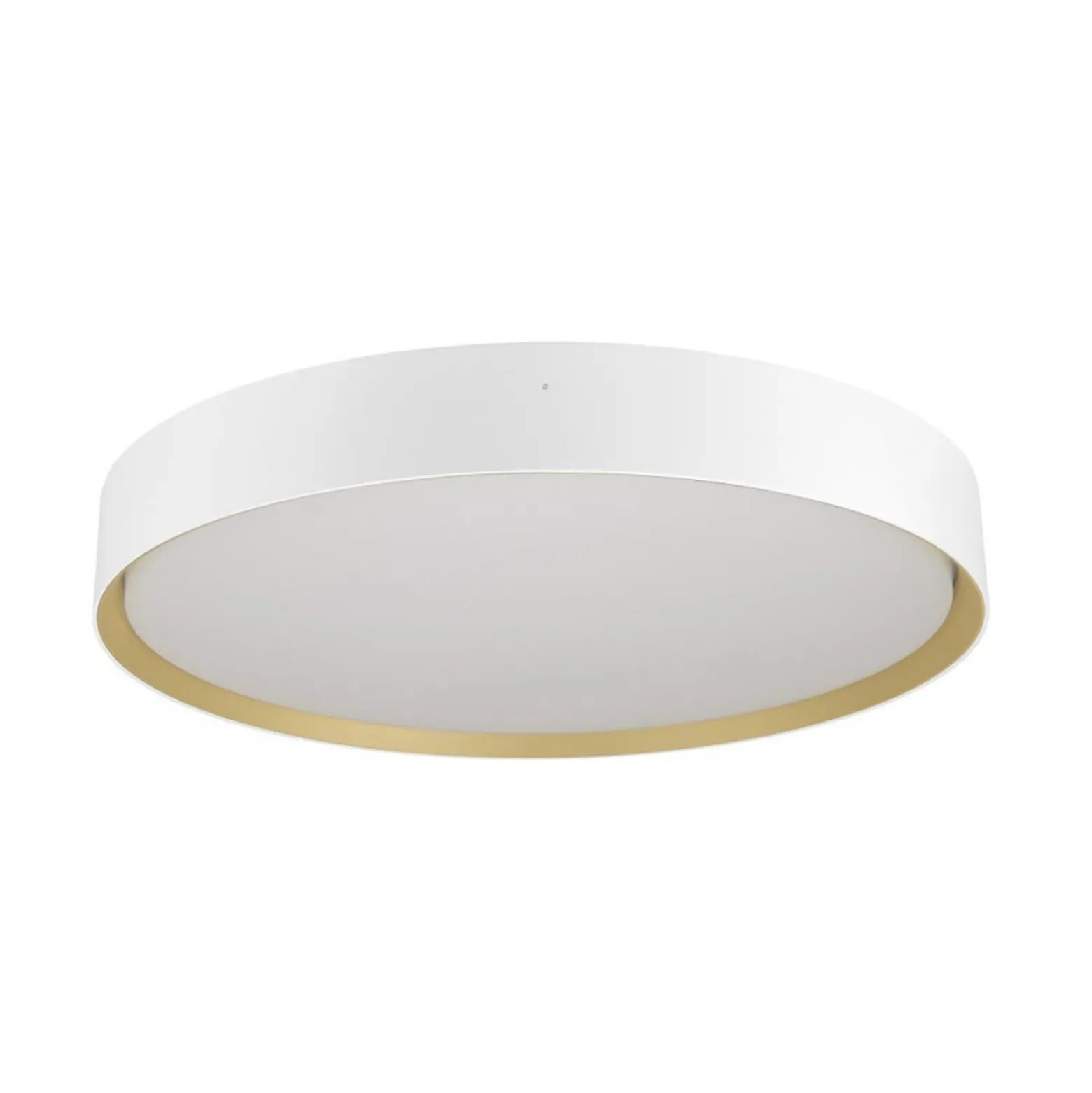 SLV LED-Deckenlampe Decona, Ø 42 cm, weiß/goldfarben, Metall