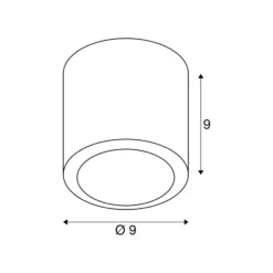 SLV LED-Deckenleuchte Oculus, messingfarben 9 cm dim to warm