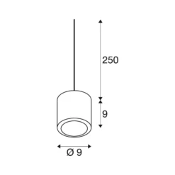 SLV LED-Hängelampe Oculus, messingfarben Ø 9 cm, dim to warm