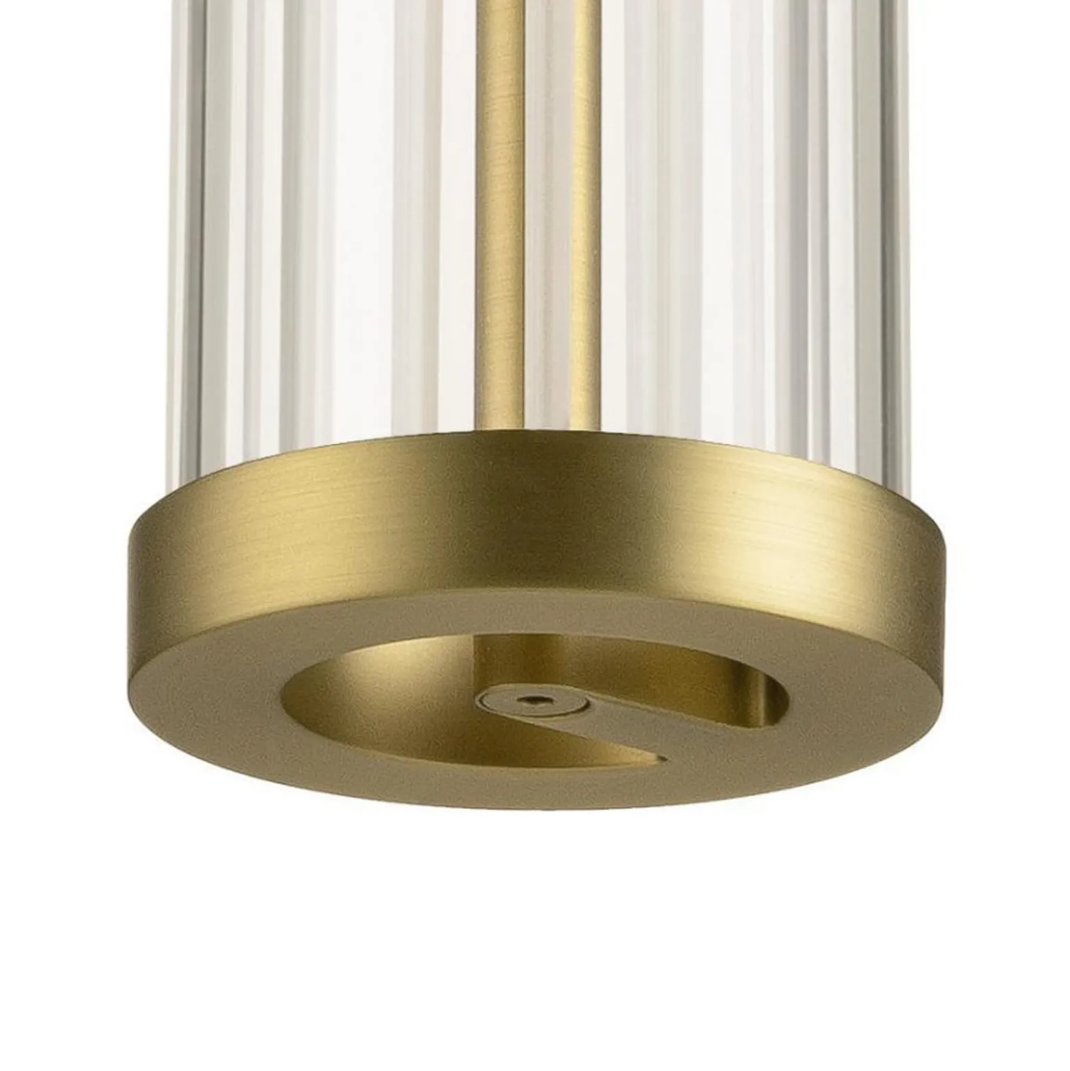 SLV LED-Pendellampe Quimera, messingfarben, Ø 8 cm, CCT