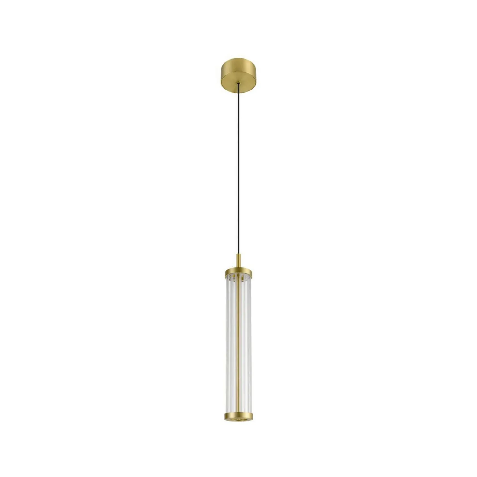 SLV LED-Pendellampe Quimera, messingfarben, Ø 8 cm, CCT