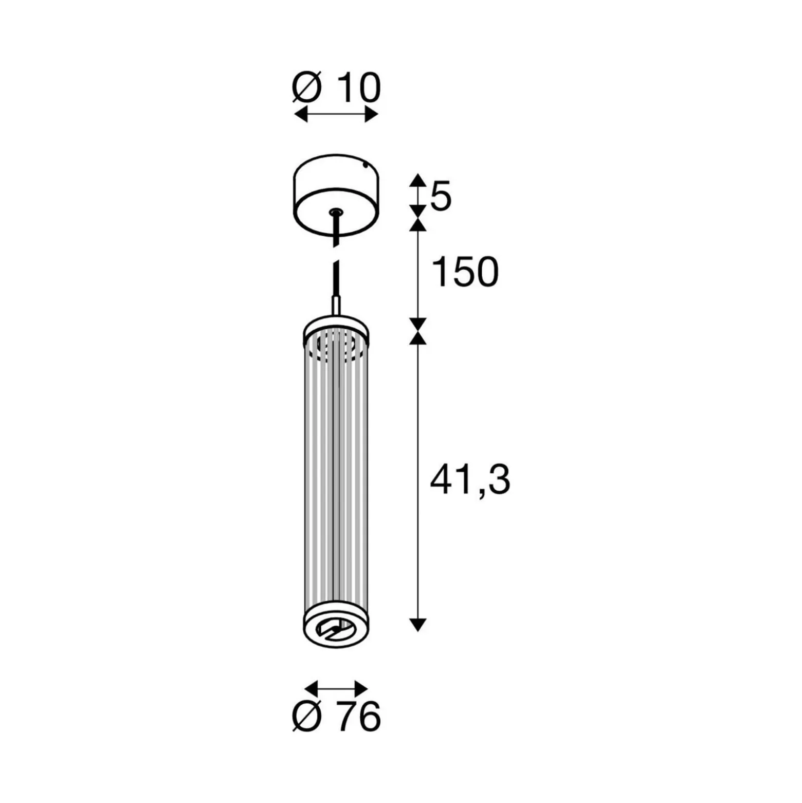 SLV LED-Pendellampe Quimera, messingfarben, Ø 8 cm, CCT