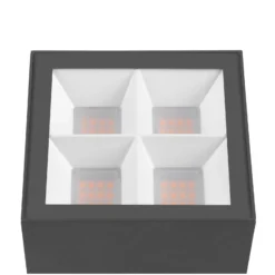SLV LED-Sockellampe S-Cube 35, anthrazit, Alu, Höhe 35 cm